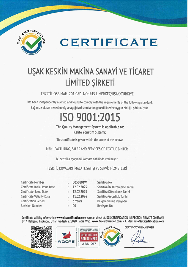 Uşak Keskin Makina Sanayi ve Ticaret Limited Şirketi